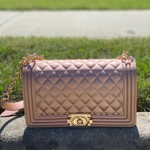 Gold Jelly Handbag